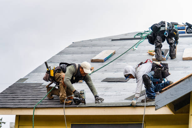 Professional Emergency Roof Repair technician working in Willimantic, CT